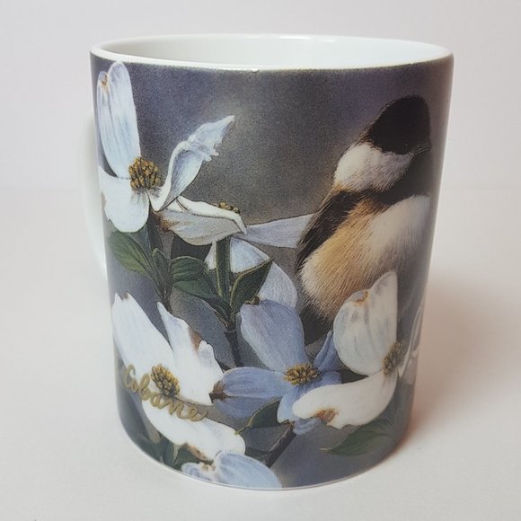 "Springtime Chickadees" by Russell Cobane Reflective Art Porcelain Mug Teacup - Picture 10 of 16